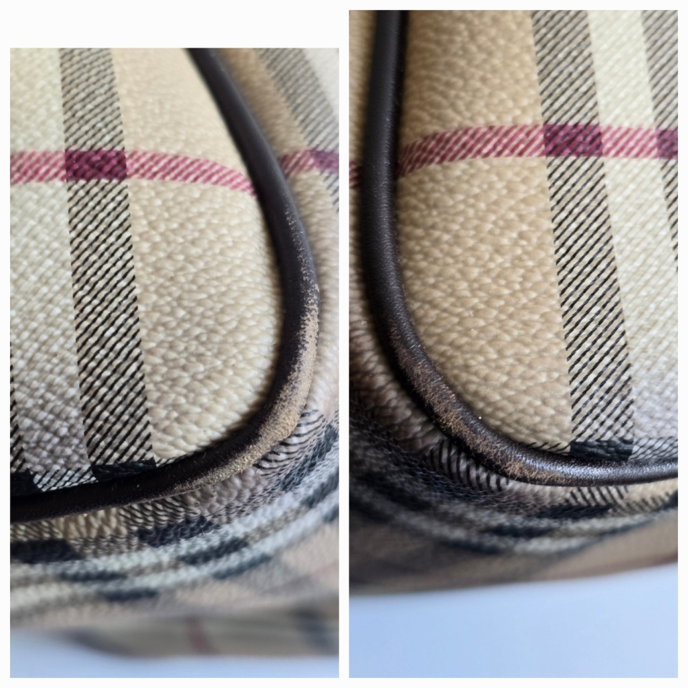 Burberry Haymarket Check Boston Bag Brown - Picture 16 of 16